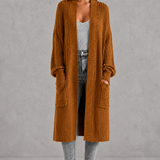 Faustine | Cardigan Femme en Tricot à Col V et Fermeture Boutonnée