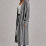 Faustine | Cardigan Femme en Tricot à Col V et Fermeture Boutonnée