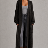 Faustine | Cardigan Femme en Tricot à Col V et Fermeture Boutonnée