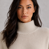 Lison | Pull en cachemire pour femme à col roulé et coupe décontractée