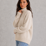 Lison | Pull en cachemire pour femme à col roulé et coupe décontractée