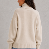 Lison | Pull en cachemire pour femme à col roulé et coupe décontractée
