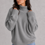 Lison | Pull en cachemire pour femme à col roulé et coupe décontractée