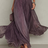 Mireille | Robe maxi femme légère à manches courtes