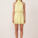 Lison | Robe Mini Col Halter à Volants