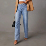 Adèle | Jean évasé taille haute au style denim rétro contemporain