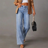 Adèle | Jean évasé taille haute au style denim rétro contemporain