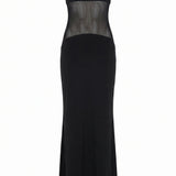 Solange | Robe de soirée maxi sans bretelles à imprimé floral