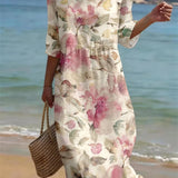 Valérie | Robe élégante à motifs floraux, légère et respirante