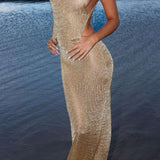 Virellia | Robe Maxi Dos Nu Scintillante