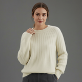 Geneviève | Pull en Tricot à Côtes Doux et Élégant