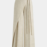 Héva | Pantalon Asymétrique Élégant avec Détail Nœud