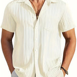 Timéo | Chemise d'Été Plissée à Manches Courtes