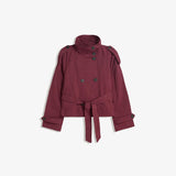 Delphine | Veste courte à double boutonnage et col haut