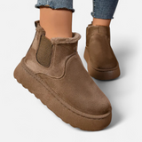 Lyanna | Bottines à Plateforme en Peluche pour Femme – Style Doux & Chic