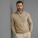 Céline | Pull à Col Zippé en Maille Fine et Coupe Ajustée