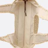 Capucine | Grand sac en paille crocheté à double poignée