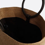 Margaux | Grand sac en paille tressée à poignées rondes