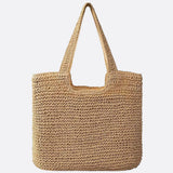 Capucine | Grand sac en paille crocheté à double poignée