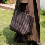 Maëlle | Sac en Cuir Véritable à Poignées Tressées