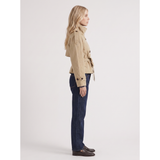 Chloé | Trench-coat court féminin à double boutonnage et ceinture nouée