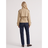 Chloé | Trench-coat court féminin à double boutonnage et ceinture nouée
