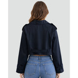 Margaux | Trench court féminin à double boutonnage et ceinture ajustable