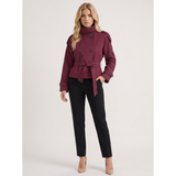 Camélia | Trench-coat cropped pour femme avec ceinture