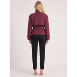 Camélia | Trench-coat cropped pour femme avec ceinture