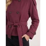 Camélia | Trench-coat cropped pour femme avec ceinture