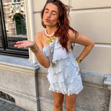 Lison | Robe Mini Asymétrique à Volants pour Femme