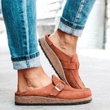 Léonie | Mules à Boucle et Semelle en Liège