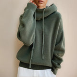Camille | Pull à capuche en tricot pour femme en laine douce