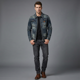 Armand | Veste en jean vintage à style rétro