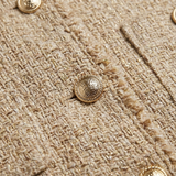 Évelyne | Veste en tweed pour femme à coupe courte