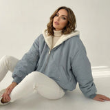 Madeleine | Veste bomber teddy double face