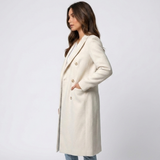 Juliette | Manteau long pour femme à double boutonnage et revers