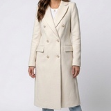 Juliette | Manteau long pour femme à double boutonnage et revers