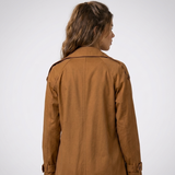 Émilie | Trench long femme à double boutonnage avec ceinture