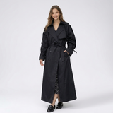 Mathilde | Trench long femme à double boutonnage et ceinture