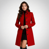 Mathilde | Manteau élégant à col montant et coupe longue