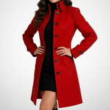 Mathilde | Manteau élégant à col montant et coupe longue