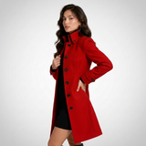 Mathilde | Manteau élégant à col montant et coupe longue