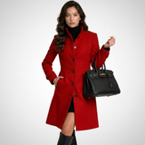 Mathilde | Manteau élégant à col montant et coupe longue