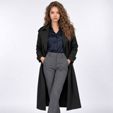 Suzanne | Trench long élégant à double boutonnage