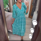 Velorine | Robe maxi à décolleté en V et imprimé ethnique