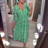 Velorine | Robe maxi à décolleté en V et imprimé ethnique