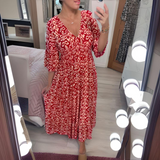 Velorine | Robe maxi à décolleté en V et imprimé ethnique
