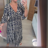 Velorine | Robe maxi à décolleté en V et imprimé ethnique