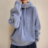Camille | Pull à capuche en tricot pour femme en laine douce